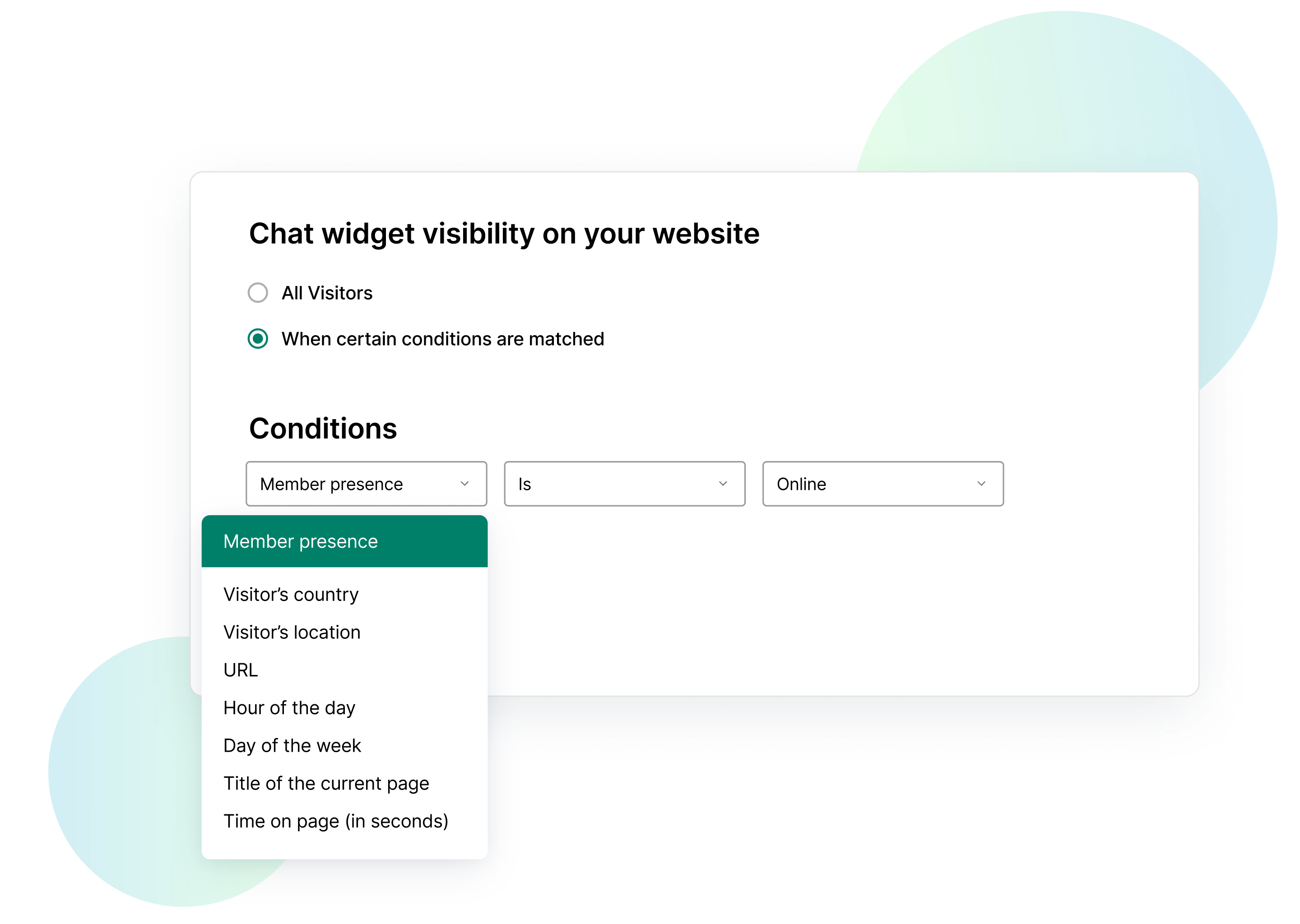 Chat Widget Visibility