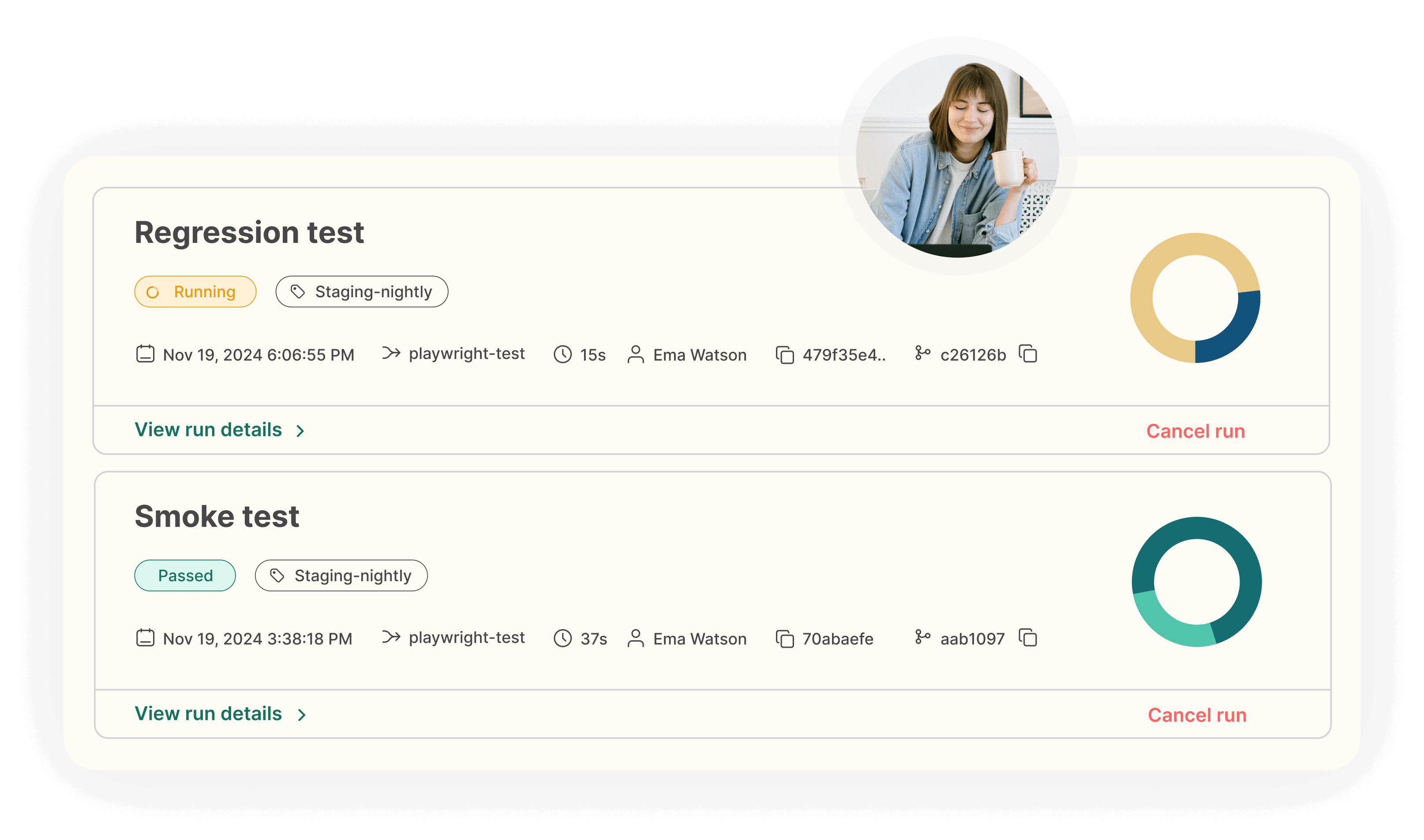 Get real-time test results.