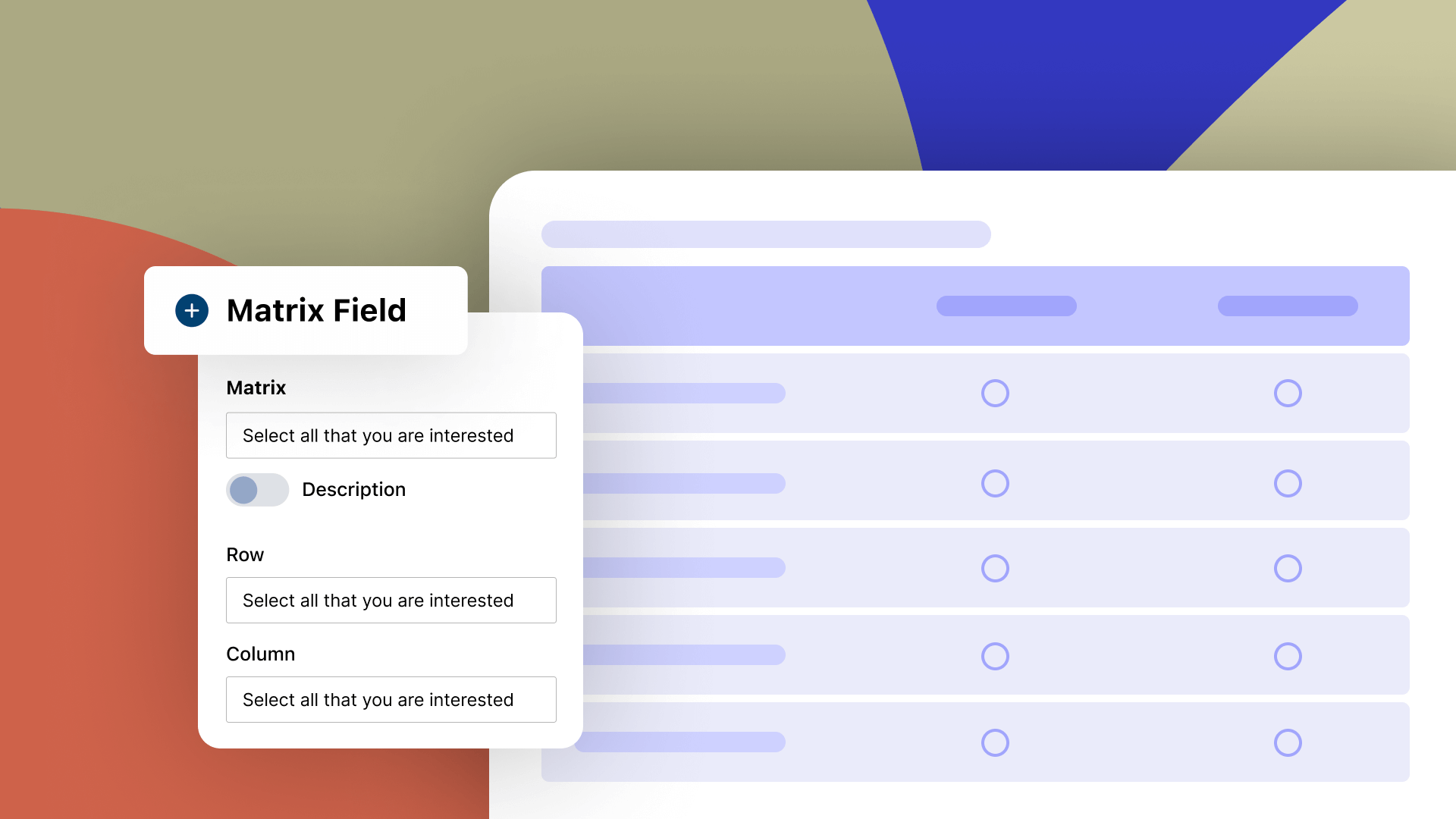 Matrix fields in NeetoForm